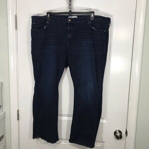 Levi Strauss Mid Rise Boot cut Dark Blue Denim Jeans Size 26W CB-